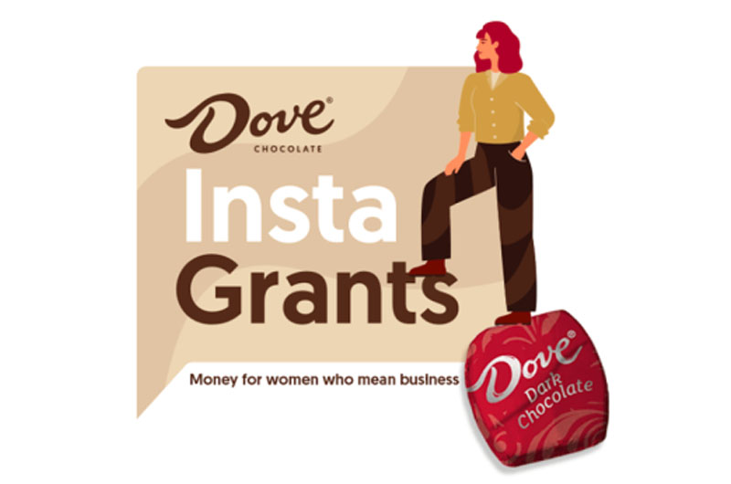 10000 grants for women entrepreneurs from dove chocolates on instagram